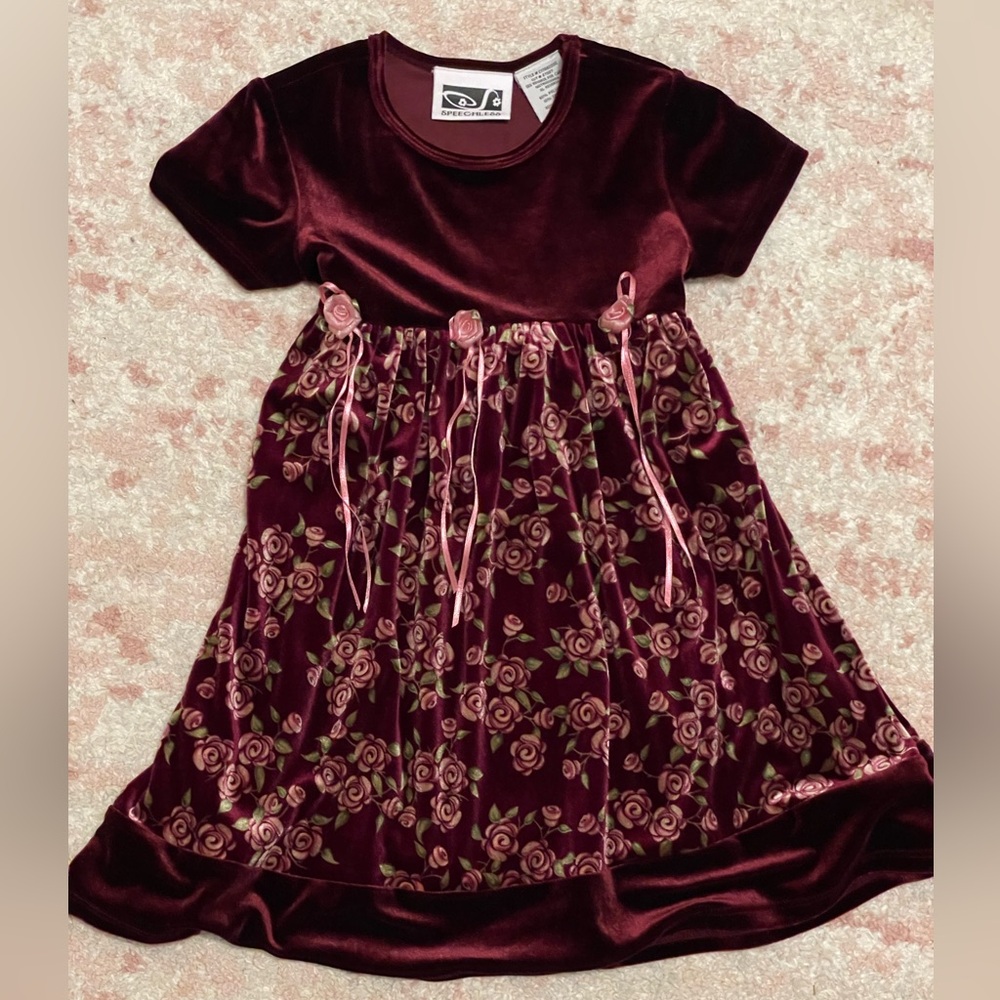 Speechless Velvet Burgundy Dress size 4